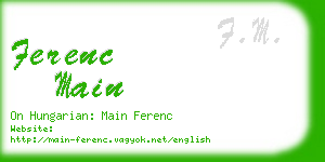 ferenc main business card